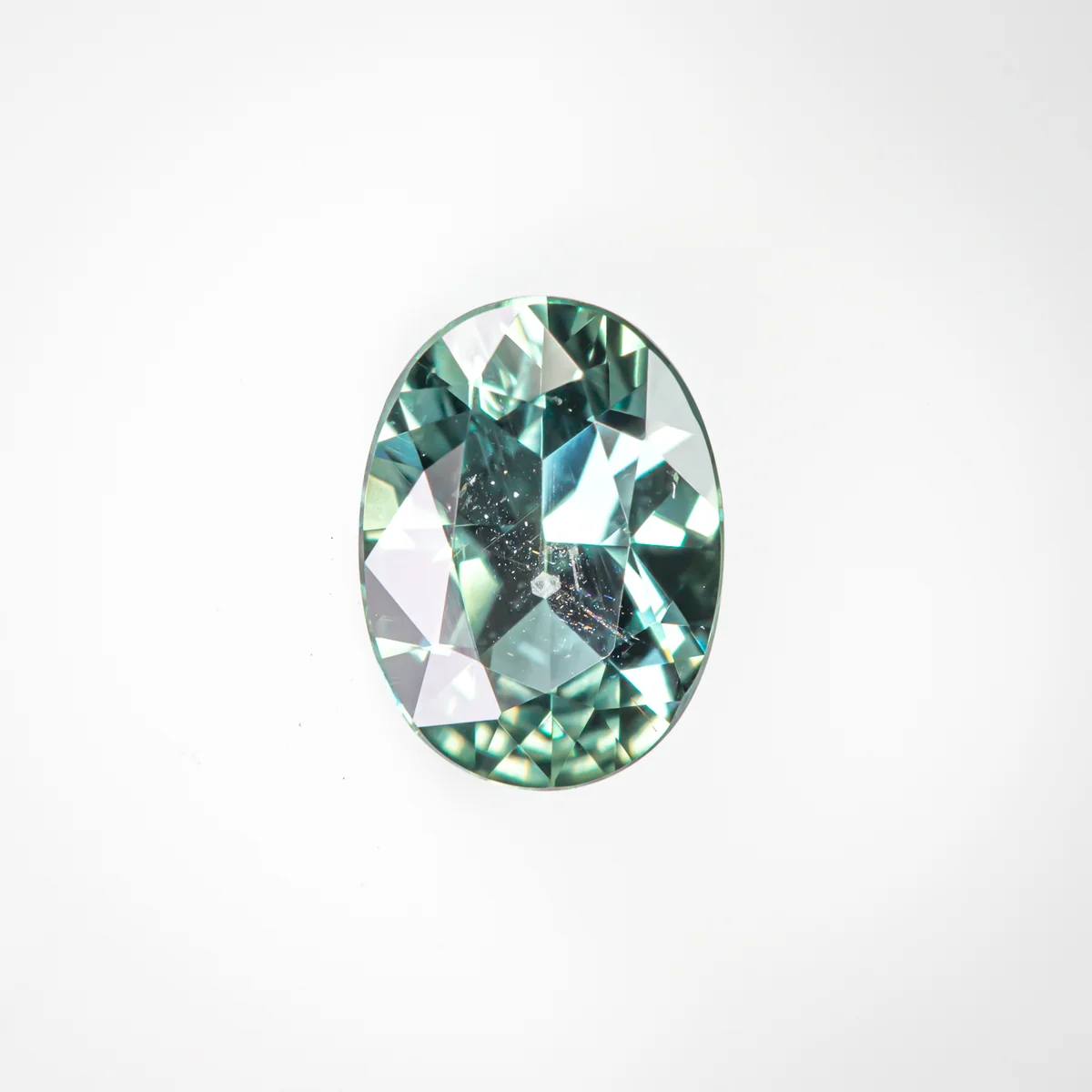 Teal green sapphire